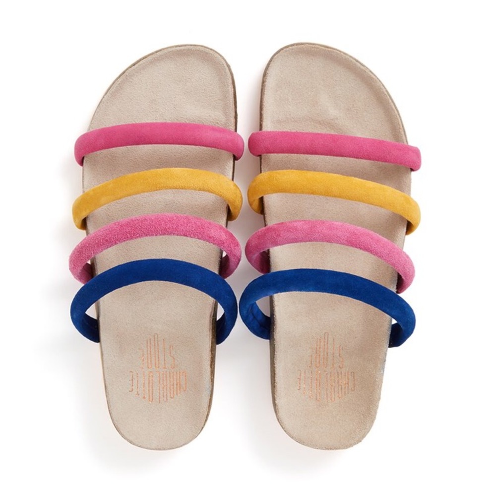 *SOLD* Charlotte Stone Gloria Cork Sandals